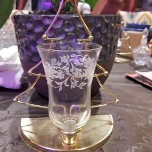 Vintage 90's Brass Christmas Tree Wall Sconce #2